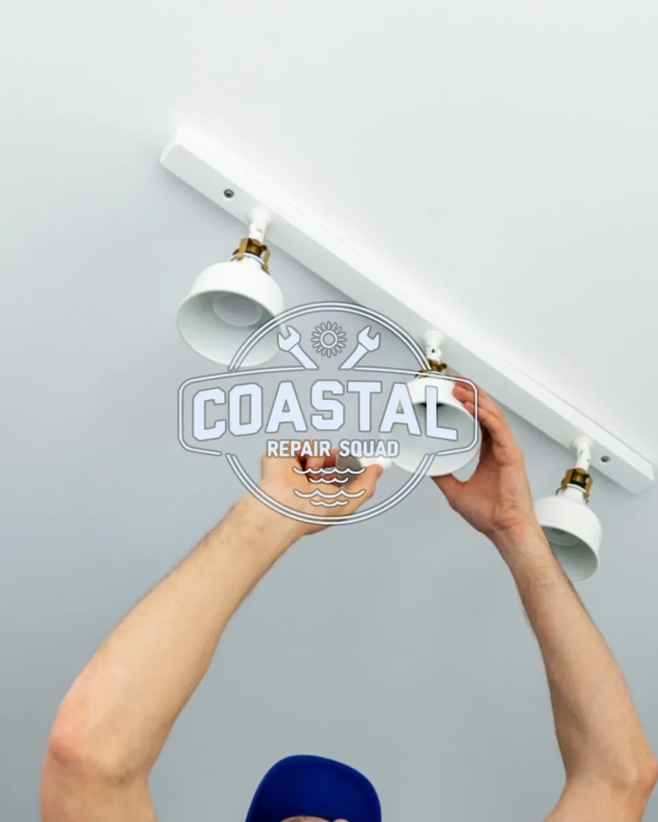 Light fixture installation by Coastal Repair Squad